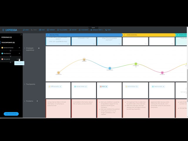 Filtering touchpoints