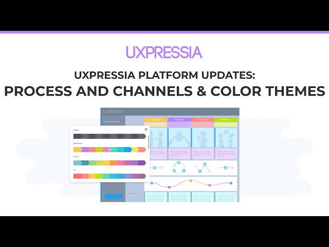 UXPressia Process and Channels Section and Color Themes