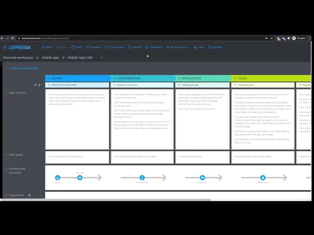 Adding voice comments in UXPressia