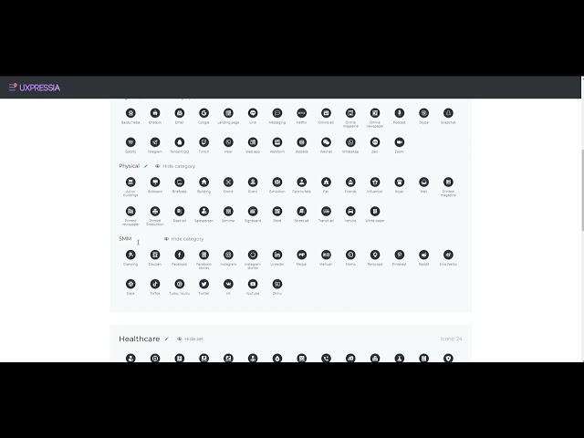 Renaming icons in UXPressia