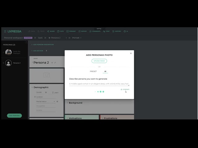 Generating a persona image with AI