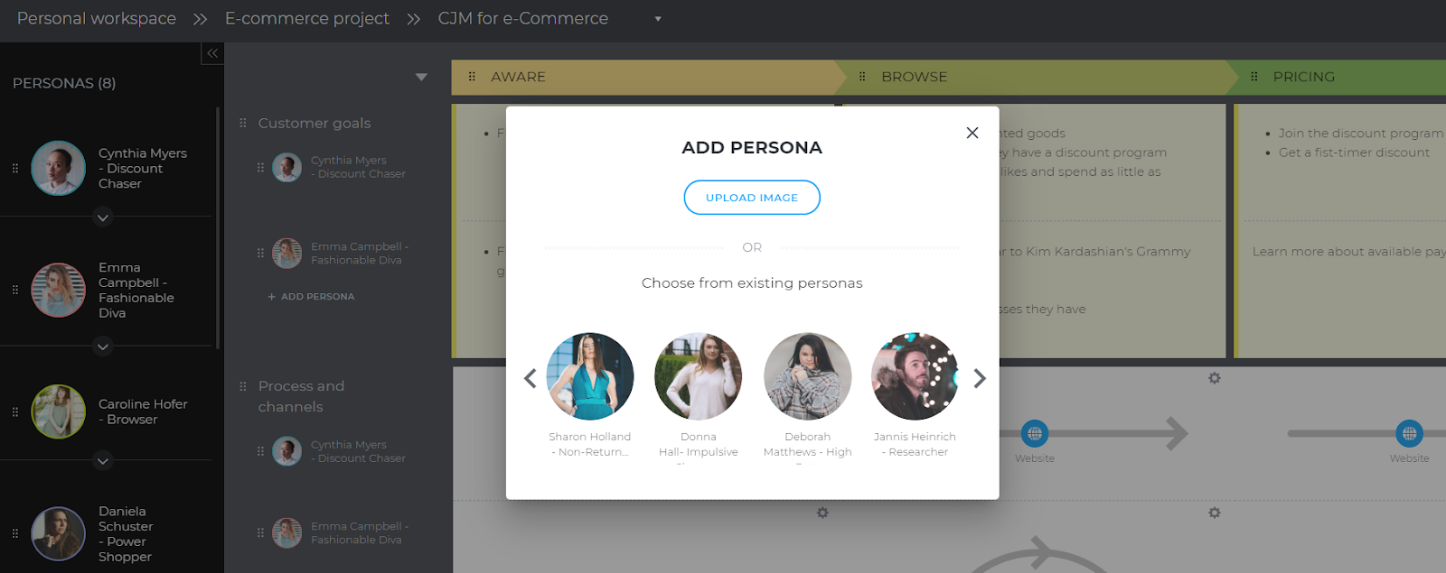 adding multiple persona journeys
