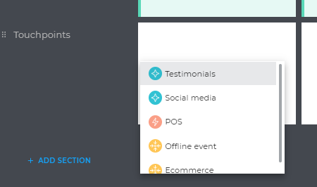 touchpoint dropdown