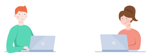 teamwork during an online journey mapping workshop