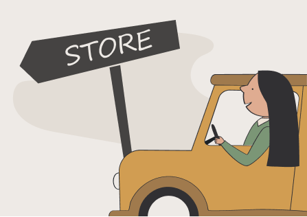 Retail food customer journey Getting to the store
