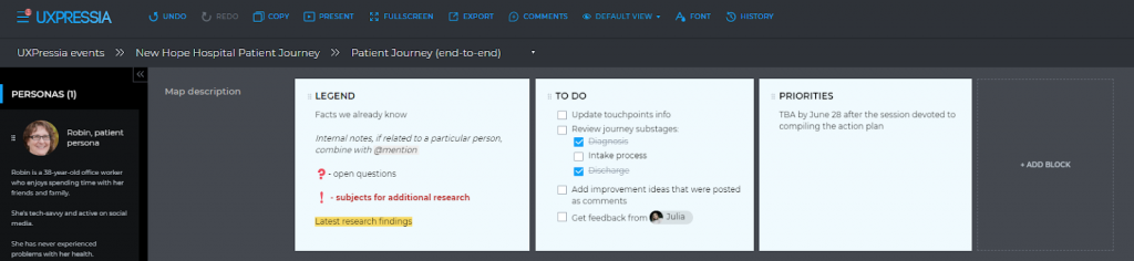 journey mapping collaboration basics: map description