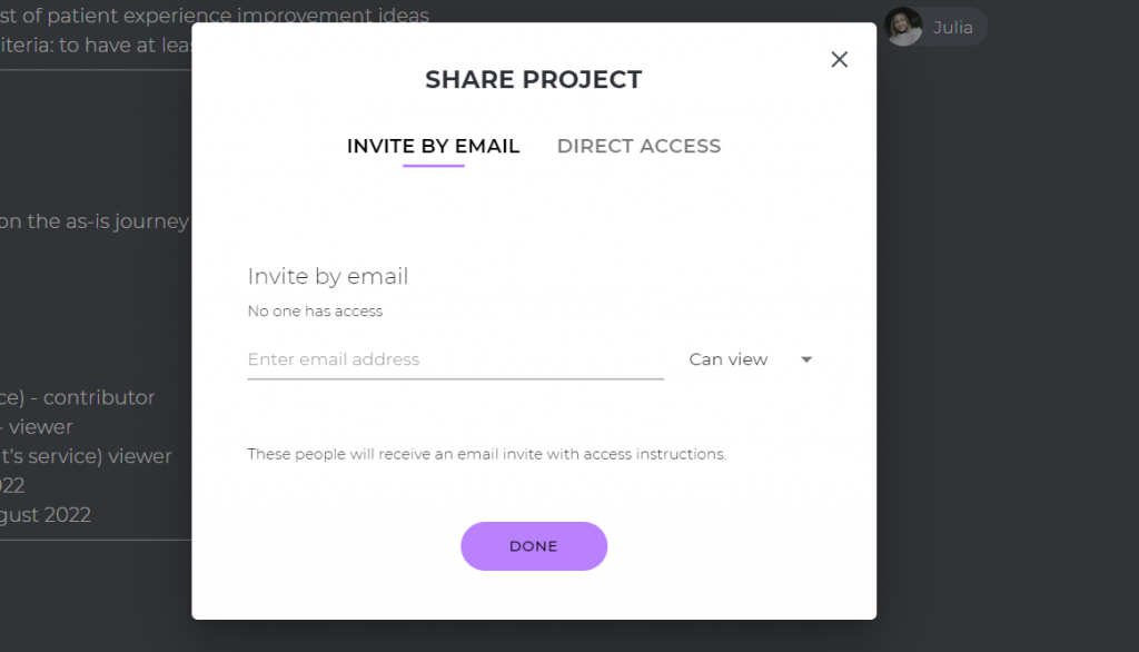 sharing projects with others