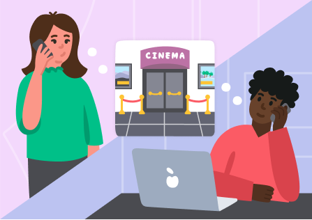cinema customer journey: Visiting the website stage