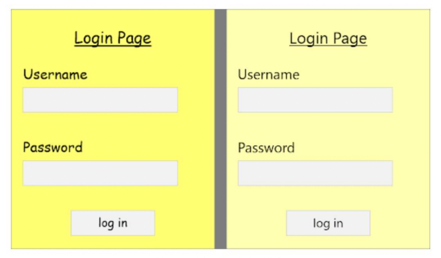 two identical login page interfaces