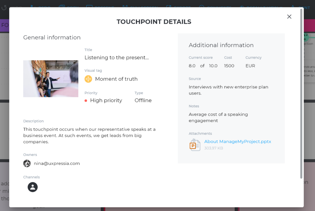 Touchpoint details