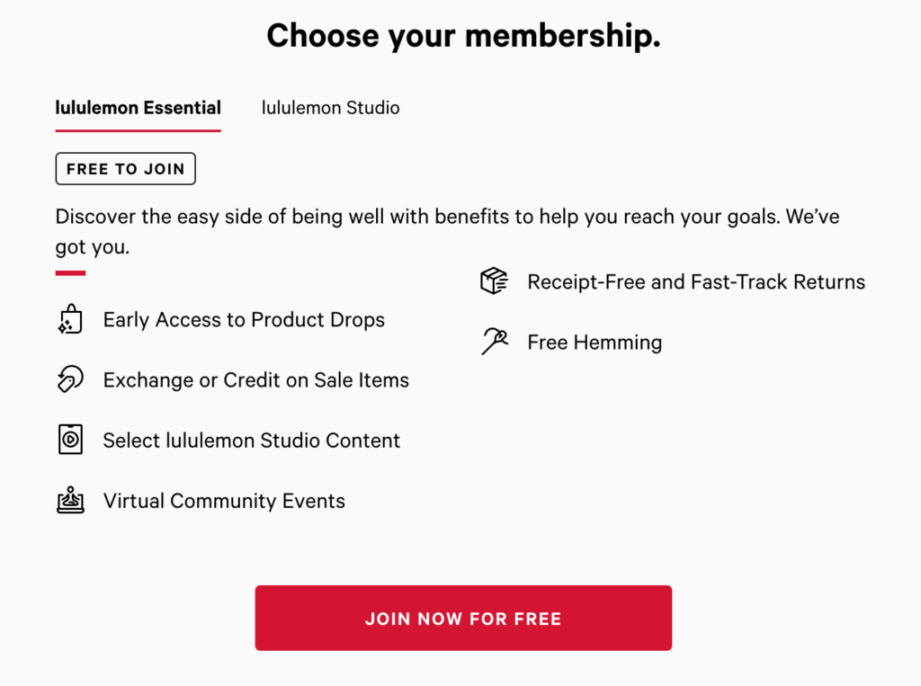 Lululemon loyalty example