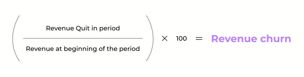 Revenue churn formula 