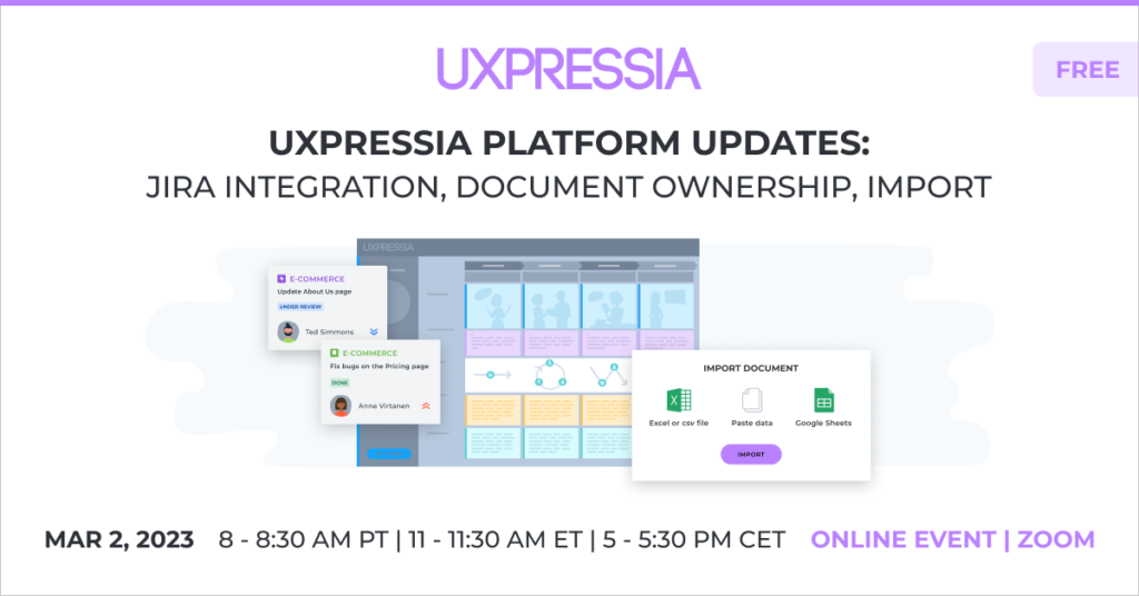 uxpressia platform updates event announcement