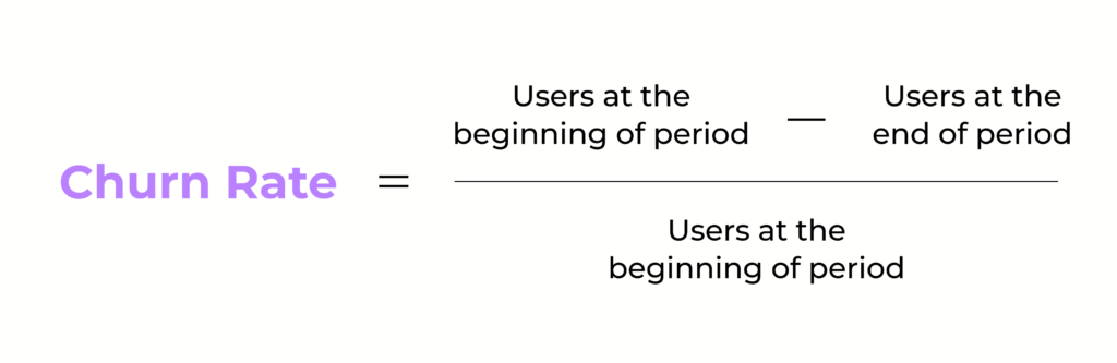 customer churn measurement in banking formula