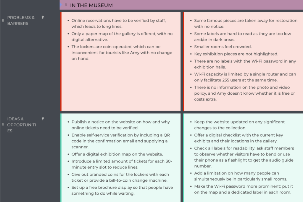 problems & barriers, ideas & opportunities examples