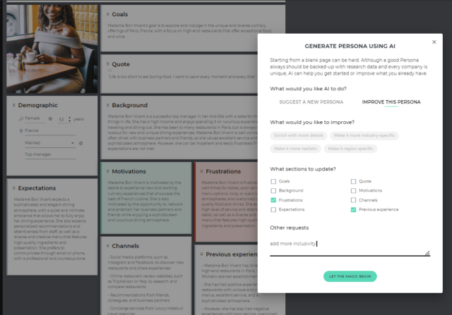 How to generate AI personas in UXPressia