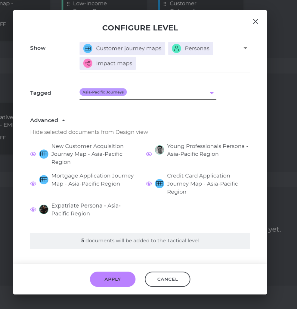 configure level