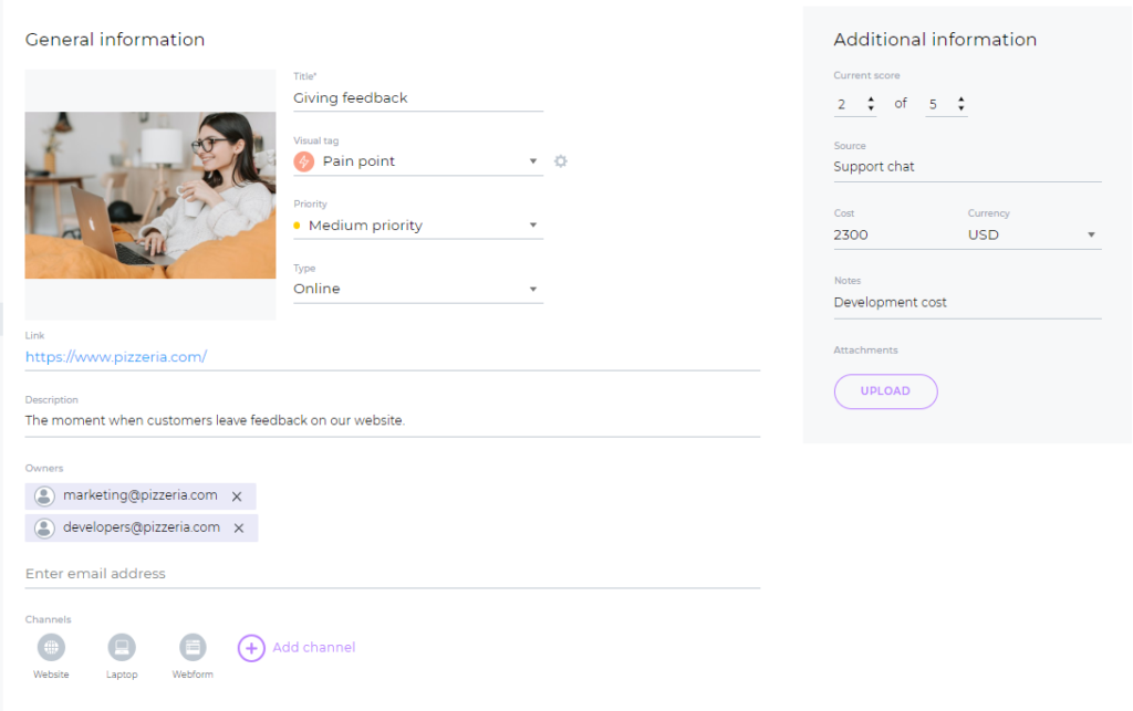 toucpoint card example