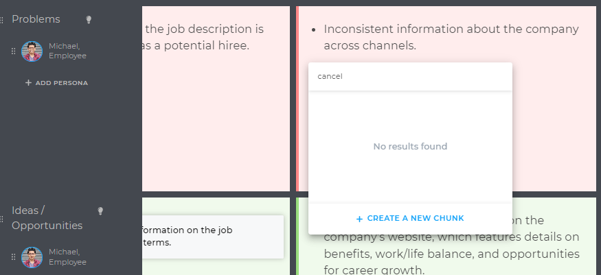 new chunk from a customer journey map