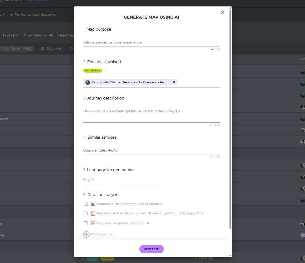 generate a journey map using ai
