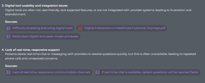 workspace insight example from Reports