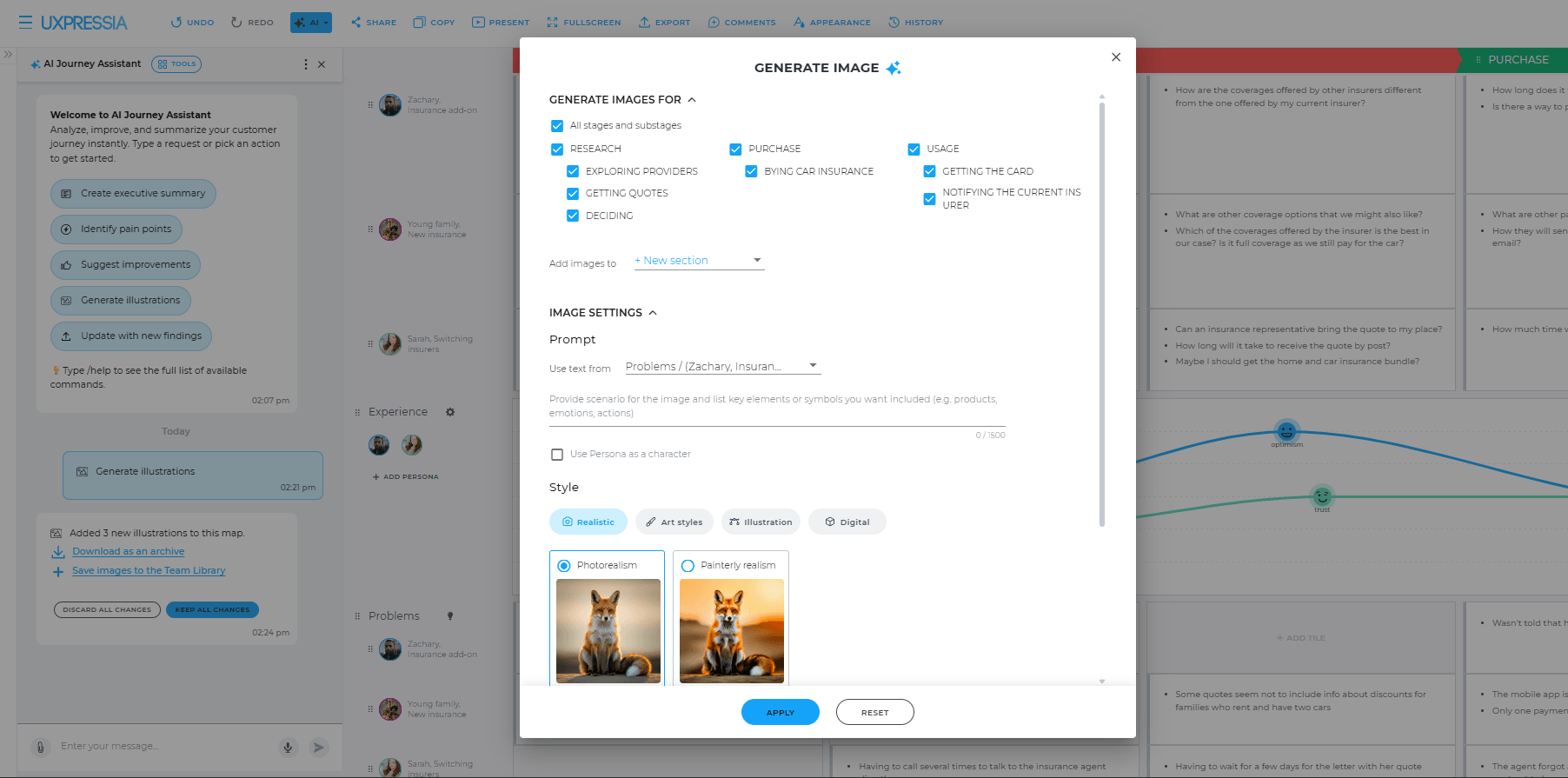 generating storyboard images with ai journey assistant