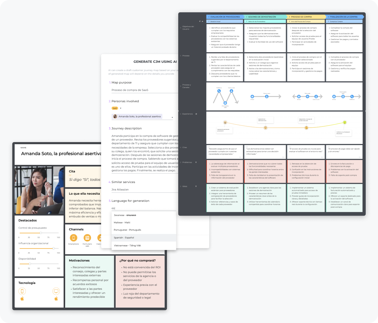 AI-powered journey mapping in different languages