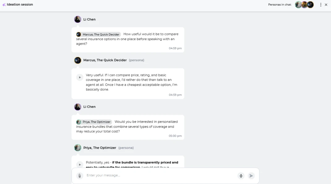 AI focus groups for teams