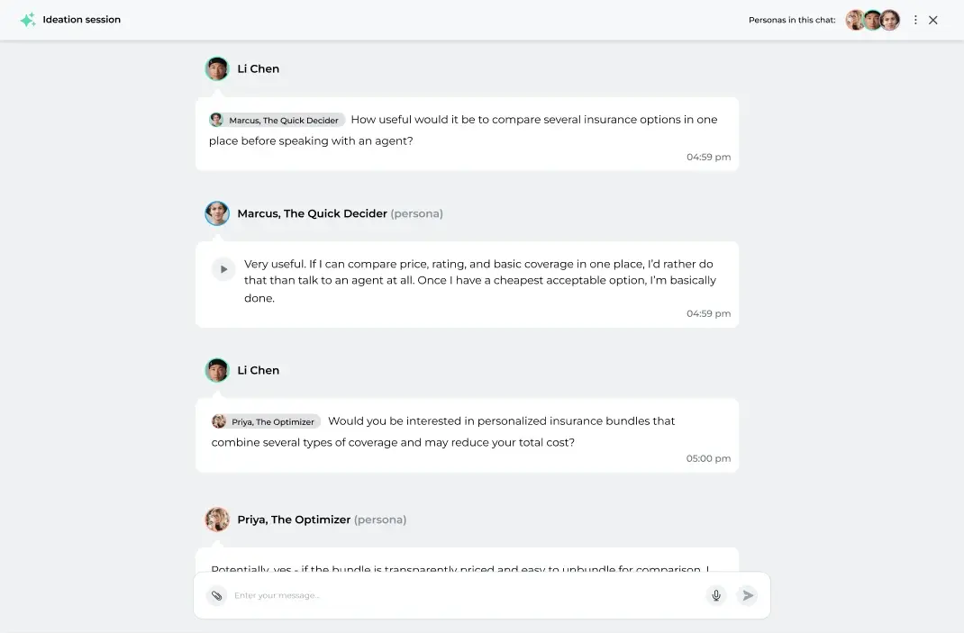 AI focus groups for teams