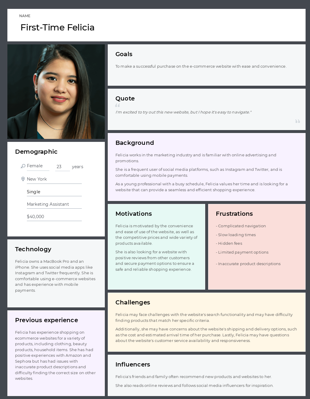 AI User Persona Generator | Create Buyer & Customer Personas