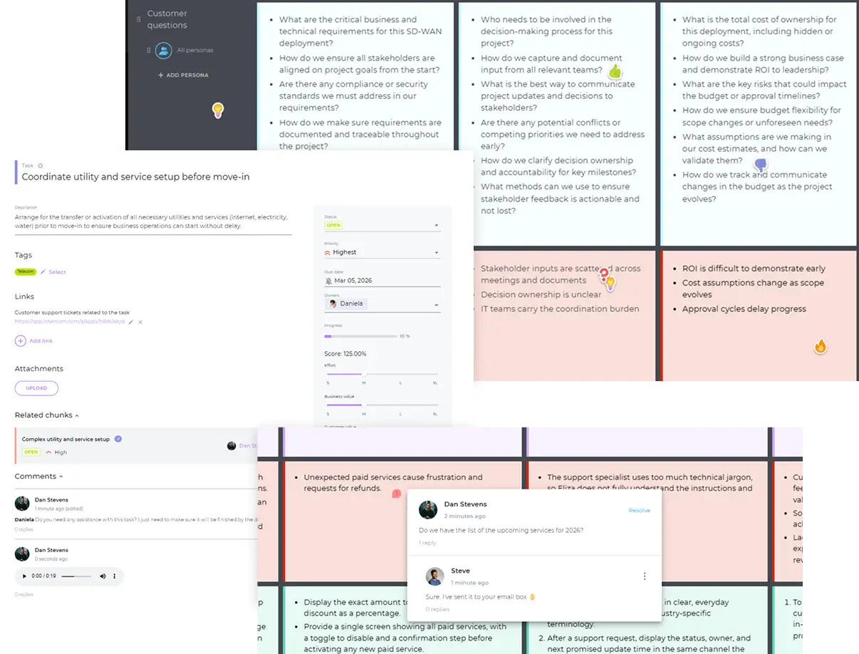 Collaborating on customer journeys in telecom