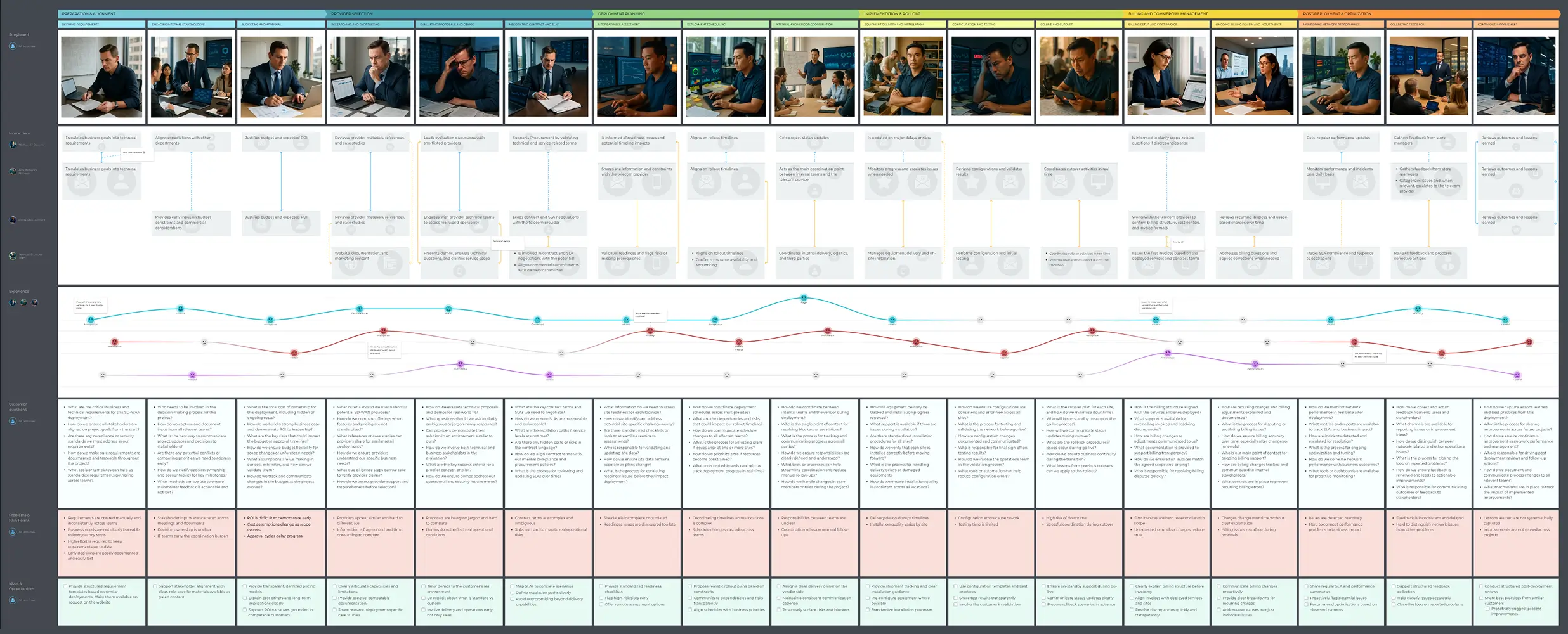 B2B telecom customer journey example
